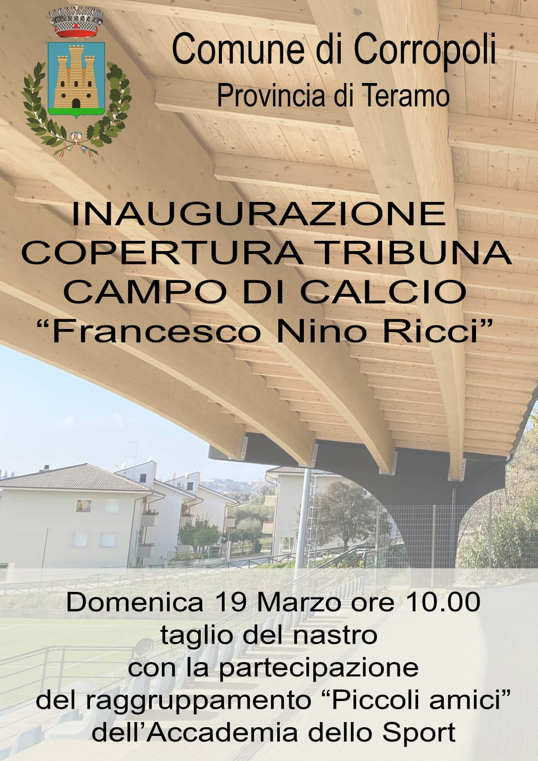 INAUGURAZIONE COPERTURA TRIBUNA CAMPO DI CALCIO F.N.RICCI